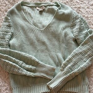 Rachel Zoe Light Green V-Neck Sweater